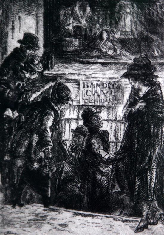 John Sloan (1871-1951) Bandits Cave, 1920, 6.75 x 5in.